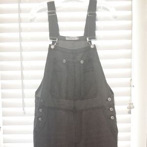 Black denim jean overalls